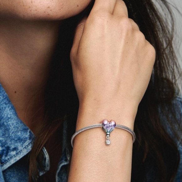 Happy Birthday Hot Air Balloon Bracelet Charm S925 Sterling Silver Fits Pandora - Picture 5 of 6